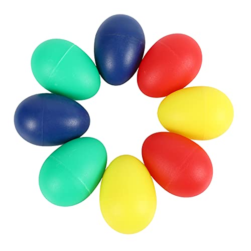 Beauneo 8 Piezas JuguetóN PercusióN de PláStico Musical Huevo Maracas Egg Shakers NiiOs Juguetes- 4 Colores Diferentes