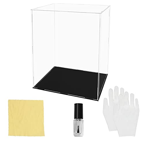 BELLE VOUS Vitrina Expositora de Acrílico Transparente – 25 x 20 x 30 cm - Expositor Metacrilato Grande a Prueba de Polvo para Figuras de Acción, Juguetes, Mini Figuras, Coleccionables y Modelos