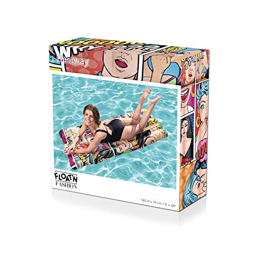 Bestway 44059 - Colchoneta Hinchable de Piscina Pop Art Comic 183x71 cm