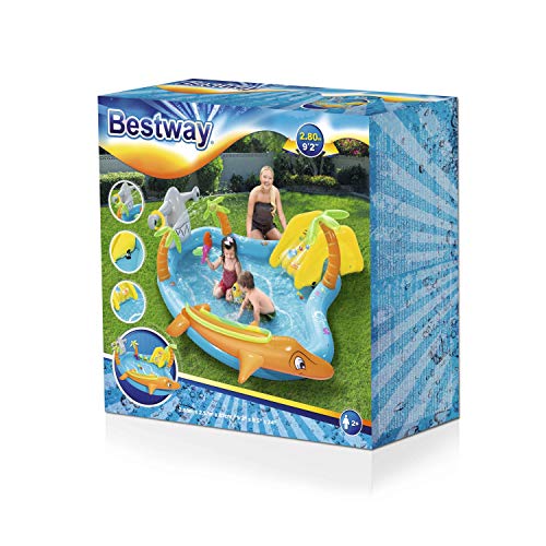 Bestway 53067 - Piscina Hinchable Infantil Vida Marina 280x257x87 cm