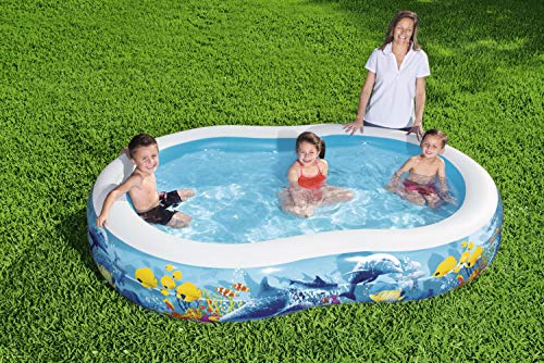 Bestway 54118 Piscina Hinchable Infantil Fondo Marino, 262 x 157 x 46 cm, Multicolor