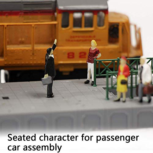 BESTZY 50pcs Mix Pintado Cifras Pasajeros Tren Modelo Personas Park Street Para Maqueta Ferroviaria Trenes Scenescapes Plataforma Pasajeros Figuras Miniatura(1:50)