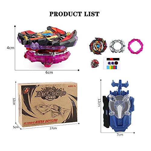 Beyblade Burst Turbo Set，Peonzas Juguetes Conjunto,Burst Turbo Launcher Set,Navidad Regalo, Regalo para Los Niños