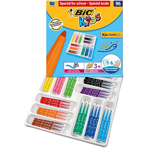 BiC KiDS Couleur Extra Large Felt Pens 'Special for School' Class Pack (96 Pieces)