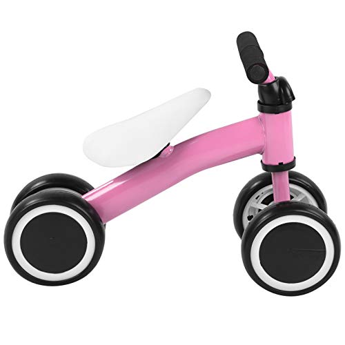 Bicicleta de Aprendizaje para Caminar, Andador de Scooter de Equilibrio para bebés y bebés, niños pequeños, Aprender a Caminar, sin Pedales, Juguetes para Montar(Rosa)