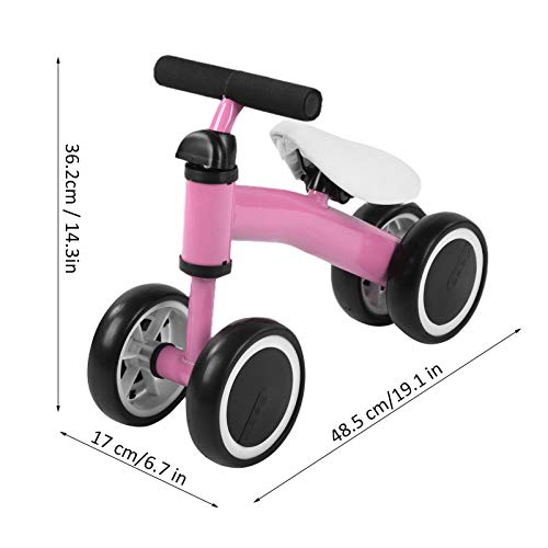 Bicicleta de Aprendizaje para Caminar, Andador de Scooter de Equilibrio para bebés y bebés, niños pequeños, Aprender a Caminar, sin Pedales, Juguetes para Montar(Rosa)