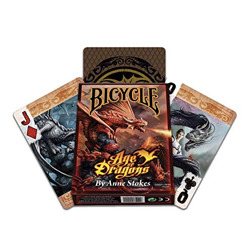 BICYCLE Age of Dragons by Anne Stokes. Baraja de Cartas de Poker de fantasía para coleccionistas.