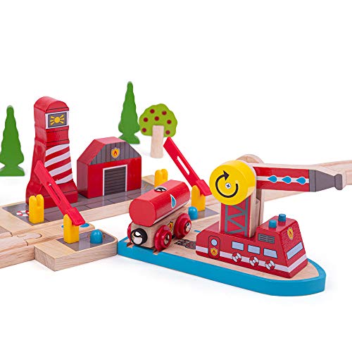 Bigjigs Rail Rescate Marino de Incendios