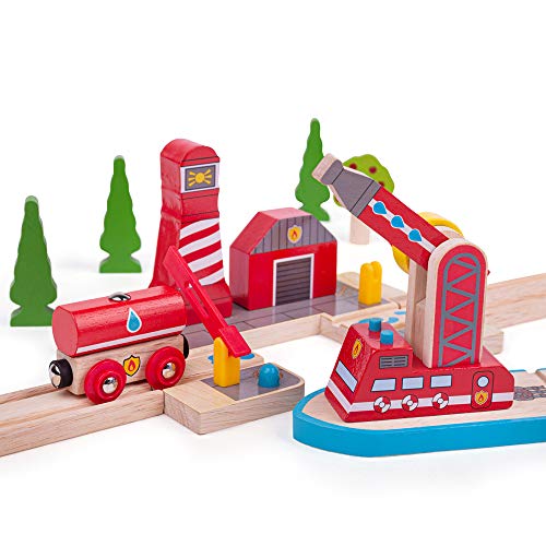 Bigjigs Rail Rescate Marino de Incendios