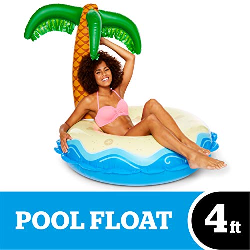 Bigmouth Inc. Flotador de Piscina Palmera Gigante Inflable - Divertido Juguete Inflable de Vinilo para Verano, Piscina o Playa, Kit de Parches Incluido