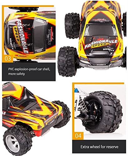 Biiiouu 2.4GHz ELECTRIC Rc Coche 35km / h de alta velocidad Rc Camión monstruo 4wd Off Road Remote Control Car Fast Race Buggy Hobby 1:18 Crawler Monster Truck Racing Juguete for niños Niños Niñas Adu