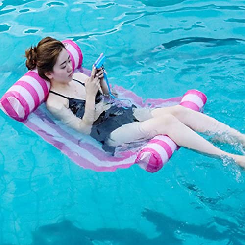 Bike Lee Colchonetas Tumbonas Jardin, Hamaca Flotante, Silla Inflable De FlotacióN para Adultos, Hamaca Piscina Silla Cama Flotante Hamaca De Agua De Piscina Inflable con InclinacióN Flotante