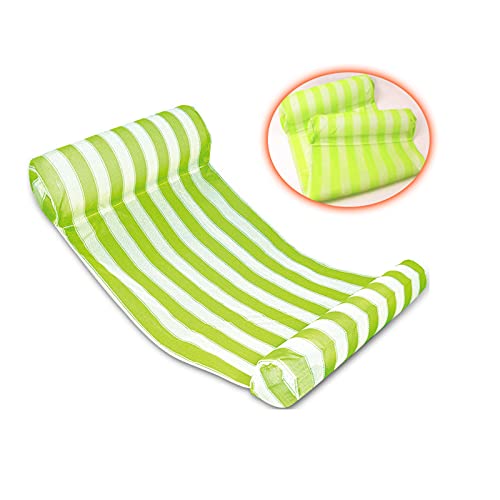 Bike Lee Colchonetas Tumbonas Jardin, Hamaca Flotante, Silla Inflable De FlotacióN para Adultos, Hamaca Piscina Silla Cama Flotante Hamaca De Agua De Piscina Inflable con InclinacióN Flotante