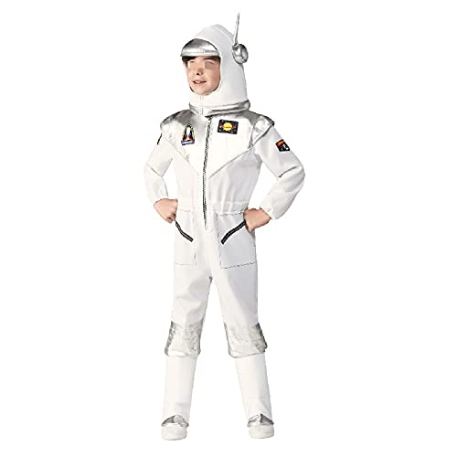 BING FENG Traje de Espacio de Espacio Blanco Cosplay Astronauta Uniforme Uniforme Disfraz de Halloween para niños (Color : White, Size : L)