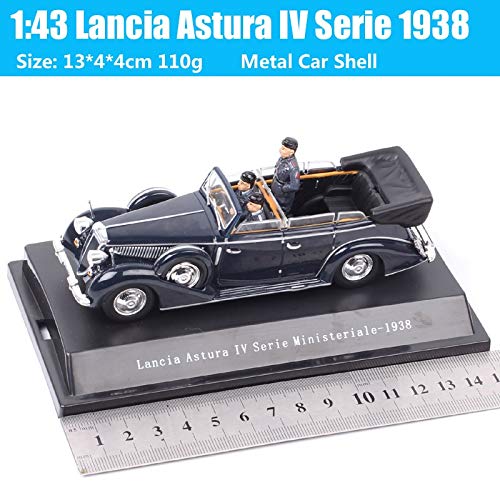 Bleyoum Vehículo de construcción Escala 1/43 1938 Italia Lancia Astura IV Ministerial Vittorio Emanuele Diecast Y Vehículos De Juguete Modelo De Coche Caja De Acrílico