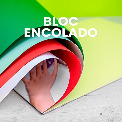 BLOC CARTULINAS DE COLORES QUIJOTE PAPER WORLD - Hojas de colores, 20 hojas, tamaño A3, 160gr/m² para Manualidades y scarpbooking, 10 colores - PACK 2 Uds