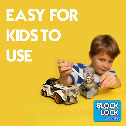 BLOCK LOCK ® Toy glue for LEGO ®, MEGA BLOK, KINEX toys, building bricks + blocks 50 ml spout pouch