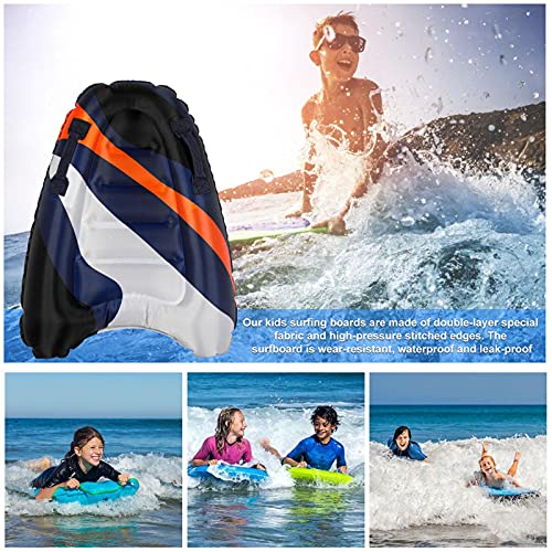 Bodyboard hinchable para adultos y niños, tobogán acuático, tabla de surf, tabla de surf con asas, para adultos, niños, playa, surf, natación, deportes al aire libre, piscina, fiesta, flotabilidad