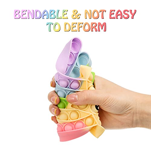 Bohoman 2 pcs Pop it Fidget Toys Baratos Pack Juguetes Antiestrés Push Pop Bubble Sensorial Fidget Toy Juguete para Niños y Adultos Aliviar Eficazmente Estréses del Estudio y el Trabajo(Arcoíris)