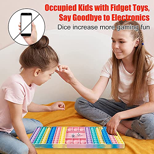 Bohoman Pop it Fidget Toys Pack Regalos para los Reyes Magos para Niños, Juguetes Antiestrés Push Pop Bubble Sensorial Fidget Toy Grande Juguete para Niños Aliviar Eficazmente Estréses del Estudio