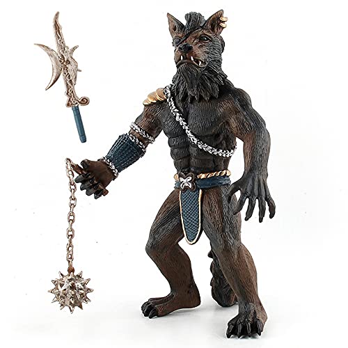 BOHS Figura de acción sólida del Hombre Lobo con 2 Armas, Juguete Modelo Fantacy, 7,7 Pulgadas / 19,5 centímetros