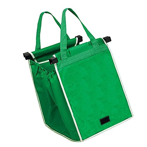 Bolsas Reutilizables Plegables 1pc Supermercado Carrito De La Compra De Agarre Con Los Clips