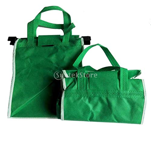 Bolsas Reutilizables Plegables 1pc Supermercado Carrito De La Compra De Agarre Con Los Clips