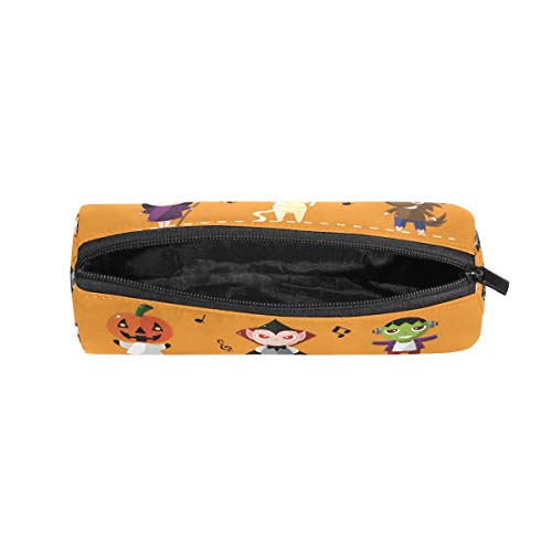 Bolso de papelería para estudiante, niña, niño, niños, cremallera, pájaros, estuche para lápices, monedero, calavera de Halloween, calabaza, gato lindo, bolsa de maquillaje cosmético