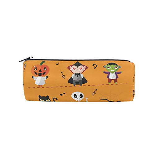 Bolso de papelería para estudiante, niña, niño, niños, cremallera, pájaros, estuche para lápices, monedero, calavera de Halloween, calabaza, gato lindo, bolsa de maquillaje cosmético