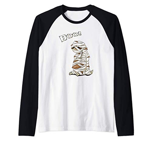 BOO ¡Bu! El divertido disfraz de la perezosa mamá perezosa Camiseta Manga Raglan