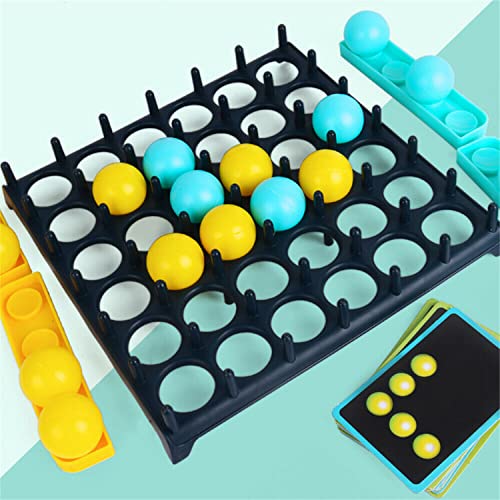 Bounce Off Party Game ,with 16 Bounce Off Ball,9 Challenge Cards 4 Ball Holders 1 Game Grid, Activate Ball Game for Kid,Family Party