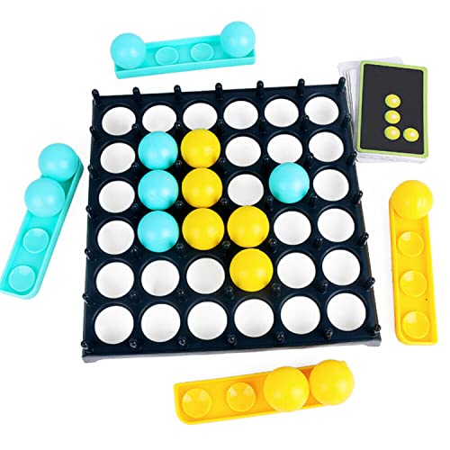 Bounce Off Party Game ,with 16 Bounce Off Ball,9 Challenge Cards 4 Ball Holders 1 Game Grid, Activate Ball Game for Kid,Family Party