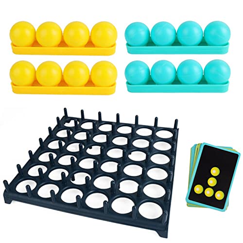 Bounce Off Party Game ,with 16 Bounce Off Ball,9 Challenge Cards 4 Ball Holders 1 Game Grid, Activate Ball Game for Kid,Family Party