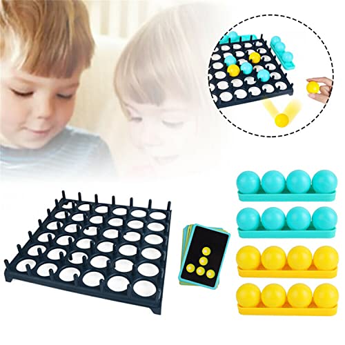 Bounce Off Party Game ,with 16 Bounce Off Ball,9 Challenge Cards 4 Ball Holders 1 Game Grid, Activate Ball Game for Kid,Family Party