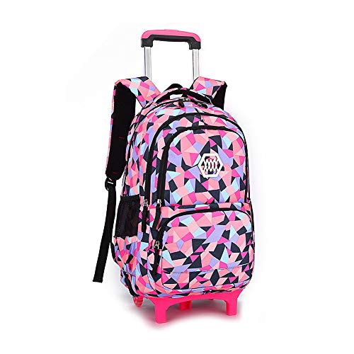 BOZONLI Mochilas Escolares con Ruedas, Bolsas Escolares con Ruedas Niña Mochilas Escolar Trolley para Niñas Estuches Escolares para Niñas y Niños