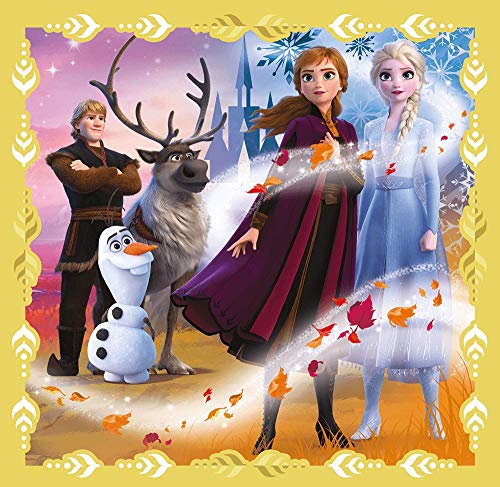 Brandsseller Juego 3 en 1 para niños, 3 puzles con motivos de Frozen 3 La reina de hielo