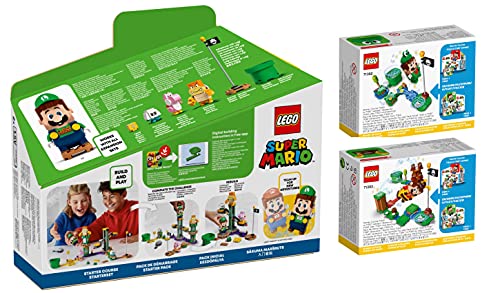 BRICKCOMPLETE Lego 71387 Aventura con Luigi Starter Set, 71392 Rana Mario traje & 71393 Bienen-Mario Traje