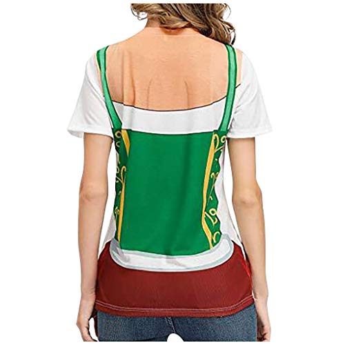 Briskorry Camiseta de manga corta Oktoberfest con diseño de cerveza alemana, verde, XXL