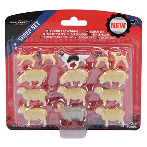 Britains- Sheep Set, Collectable Toy, Toys, Compatible with All 1:32 Scale Farm Juguetes y vehículos, Apto para coleccionistas y niños a Partir de 3 años (Tomy 43282)