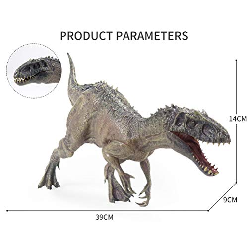 Brteyes Animal World Model,Plastic Jurassic Indominus Rex,Figuras de acción Dinosaurio de boca abierta,Modelo educativo realista Figura animal para niños adultos Chirldren