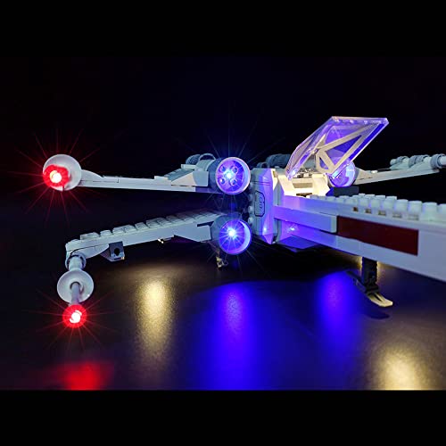 BSSW Juego de luces LED para LEGO 75301 Star Wars Luke Skywalker's X-Wing Fighter, kit de iluminación LED de carga USB, compatible con Lego 75301 (solo luz, sin modelo de construcción) (estándar)