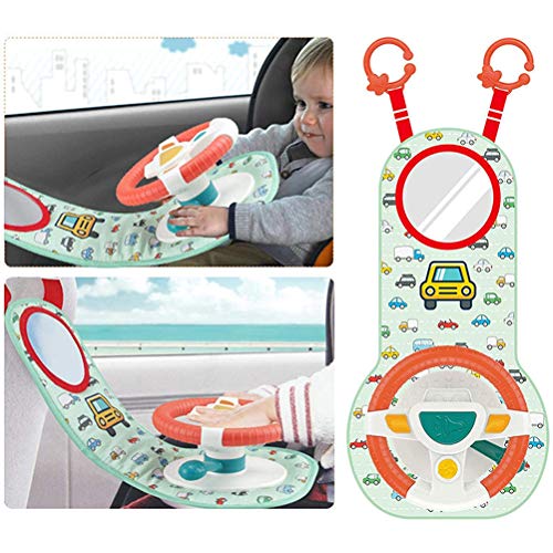 BSTQC El Volante del Coche Actividad Juguetes de simulación de Coches de Juguetes educativos con luz y Sonido de los Cabritos del bebé Desarrollo Musical para niños Mesa de Actividades