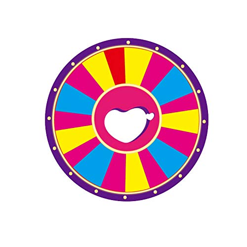 BTdahong Ruleta de Suerte de 24 ", Fortune Spinning Color Prize con 12 Ranuras, Juego de Mesa con Soporte, Ruleta de Juego con Borrar en Seco, Juego Rueda de Fortuna Casino