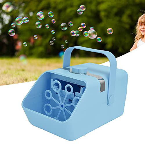 Bubble Maker, 450ml 8 Varillas Giratorias Máquina de Burbujas Eléctrica de Juguete Al Aire Libre de 2 Niveles de Velocidad para Cumpleaños Y Bodas(Azul)