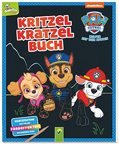 Buchspielbox Paw Patrol - Libro de rascadores de la Patrulla Canina (libro de bolsillo) + 1 pegatina de Paw Patrol (a partir de 4 años)