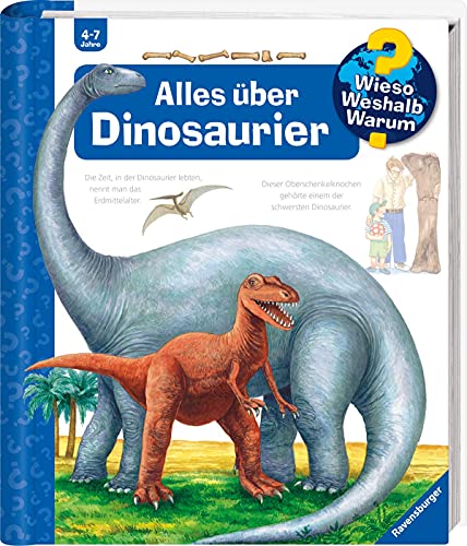 Buchspielbox Wieso? Weshalb? Warum? Todo sobre dinosaurios (banda 12) + pegatinas de dinosaurio, libro de información para niños a partir de 4 años