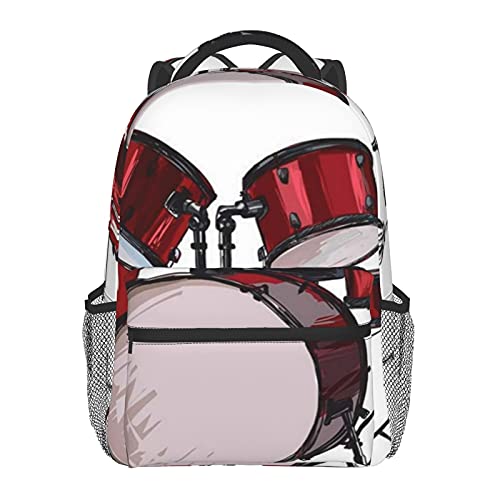 BYETWIK Mochilas Escolares Niños Niñas, Mochilas Hombre Mujer, Casual Deporte Playa Viaje Compras Bolsa Escolar, Mochilas Escolares Batería de música rock