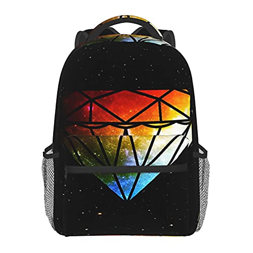 BYETWIK Mochilas Escolares Niños Niñas, Mochilas Hombre Mujer, Casual Deporte Playa Viaje Compras Bolsa Escolar, Mochilas Escolares Diamante de la galaxia