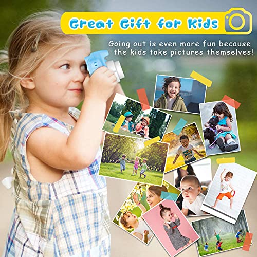 Cámara para Niños Infantil Cámara de Fotos Digital Cámara Juguete para Niños 2 Pulgadas 1080P HD Selfie Video Cámara Regalos Ideales para Niños Niñas de 3 4 5 6 7 8 9 Años con Tarjeta TF 32 GB