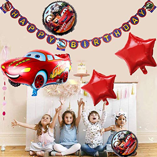 Car Globos Decoración de fiesta,Car temática Decoracion Globos de aluminio Car Tema para Niño Cumpleaños